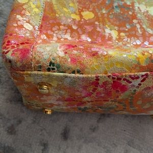 Pensato Italian Vintage Multi Color Leather Crossbody W/ Coin Purse